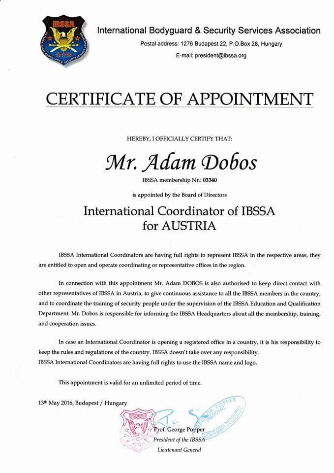 ibssa certifikat
